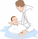 trine immersion - baptism by immersion three times (in the names in turn of the Trinity)