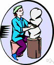 clay sculpture - sculpture produced by molding