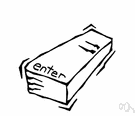 return key - the key on electric typewriters or computer keyboards that causes a carriage return and a line feed