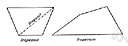trapezium - a quadrilateral with no parallel sides