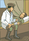military hospital - hospital for soldiers and other military personnel