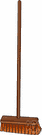 push broom - a wide broom that is pushed ahead of the sweeper