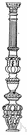 bedpost - any of 4 vertical supports at the corners of a bedstead