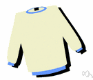 crew neckline - a plain straight neckline opening from shoulder to shoulder of sweaters