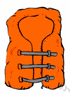 life jacket - life preserver consisting of a sleeveless jacket of buoyant or inflatable design