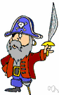 sea rover - someone who robs at sea or plunders the land from the sea without having a commission from any sovereign nation