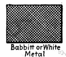 Babbitt metal - an alloy of tin with some copper and antimony