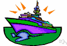 battleship - large and heavily armoured warship