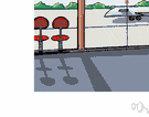 waiting area - a room (as in a hotel or airport) with seating where people can wait
