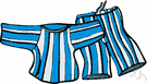 pyjama - a pair of loose trousers tied by a drawstring around the waist
