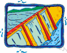 wasteweir - a channel that carries excess water over or around a dam or other obstruction
