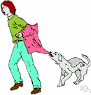 dragger - someone who pulls or tugs or drags in an effort to move something