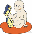 baby shoe - a shoe designed to be worn by infants