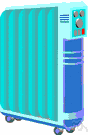 oil heater - heater that burns oil (as kerosine) for heating or cooking