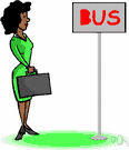 bus stop - a place on a bus route where buses stop to discharge and take on passengers