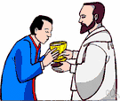 sacramental manduction - the act of participating in the celebration of the Eucharist