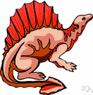 dimetrodon - carnivorous dinosaur of the Permian in North America having a crest or dorsal sail