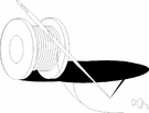 upholstery needle - any of several very heavy and sometimes curved sewing needles used by upholsterers