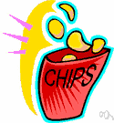 Saratoga chip - a thin crisp slice of potato fried in deep fat