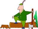 woodsman - makes things out of wood