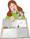 shop girl - a young female shop assistant