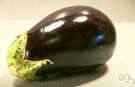 eggplant - egg-shaped vegetable having a shiny skin typically dark purple but occasionally white or yellow