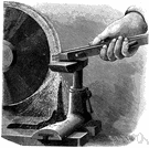 emery wheel - a wheel composed of abrasive material