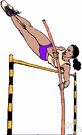 pole jumper - an athlete who jumps over a high crossbar with the aid of a long pole