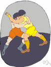 rassling - the sport of hand-to-hand struggle between unarmed contestants who try to throw each other down