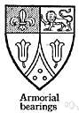 armorial bearing - heraldry consisting of a design or image depicted on a shield
