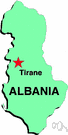 Republic of Albania - a republic in southeastern Europe on the Adriatic coast of the Balkan Peninsula