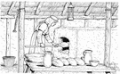 bakery - a workplace where baked goods (breads and cakes and pastries) are produced or sold