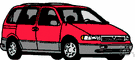 minivan - a small box-shaped passenger van