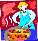 fish fry - a cookout where fried fish is the main course