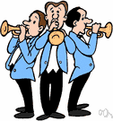 big band - a large dance or jazz band usually featuring improvised solos by lead musicians