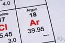 atomic number 18 - a colorless and odorless inert gas