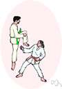 taekwondo - a Korean martial art similar to karate