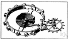 balance wheel - a wheel that regulates the rate of movement in a machine