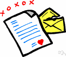 love letter - a personal letter to a loved one expressing affection