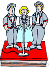 trio - a musical composition for three performers