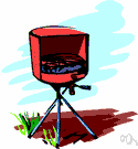 barbecue pit - a pit where wood or charcoal is burned to make a bed of hot coals suitable for barbecuing meat