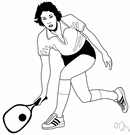 racquetball - the ball used in playing the game of racquetball