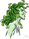 Gorgon - (Greek mythology) any of three winged sister monsters and the mortal Medusa who had live snakes for hair