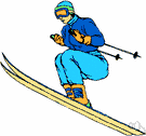 ski jumper - a skier who leaps through the air (especially on a ski jump)
