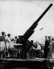 pom-pom - artillery designed to shoot upward at airplanes