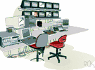 control room - a room housing control equipment (as in a recording studio)