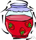 strawberry preserves - made with strawberries