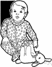romper suit - a one-piece garment for children to wear at play