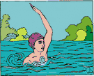 swimming hole - a small body of water (usually in a creek) that is deep enough to use for swimming