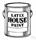 rubber-base paint - a water-base paint that has a latex binder